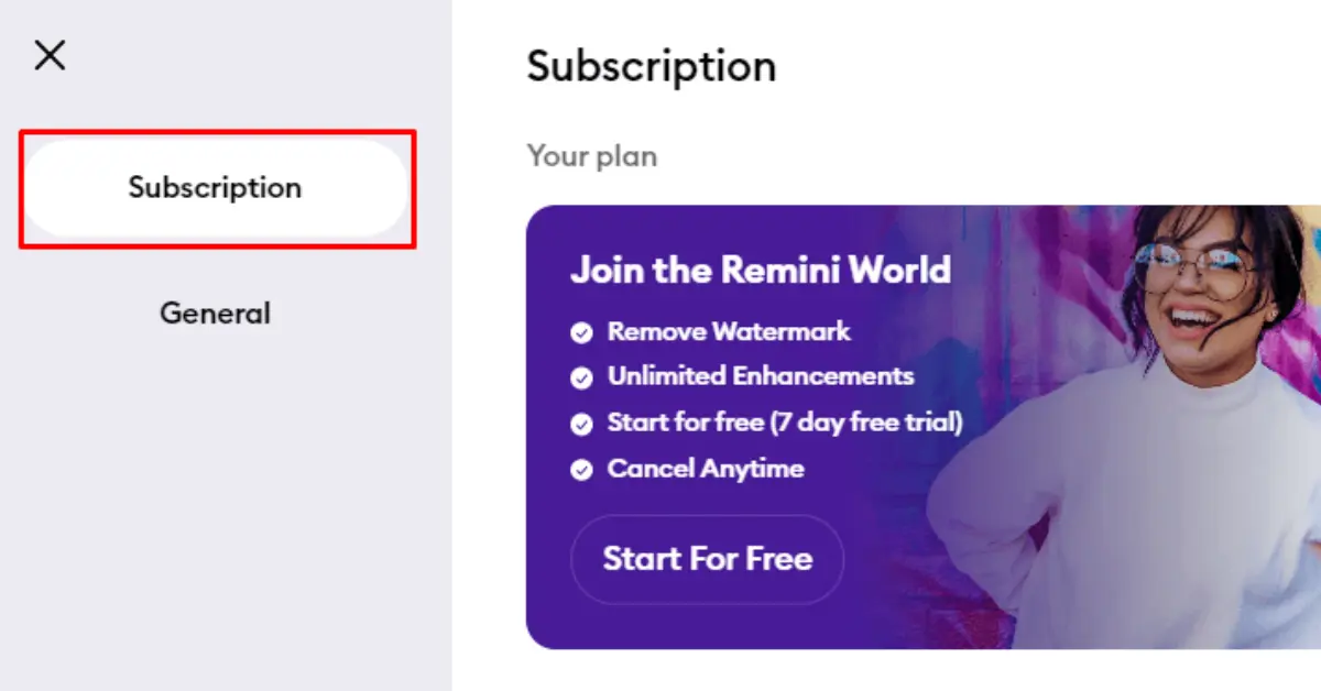 Canceling Remini Subscription on the Remini Web 1